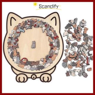 [Giao hàng từ Việt Nam] SCANDIFY Câu đố màu Morandi, đồ trang trí Macaron, ghép hình gỗ 135 mảnh kèm khung