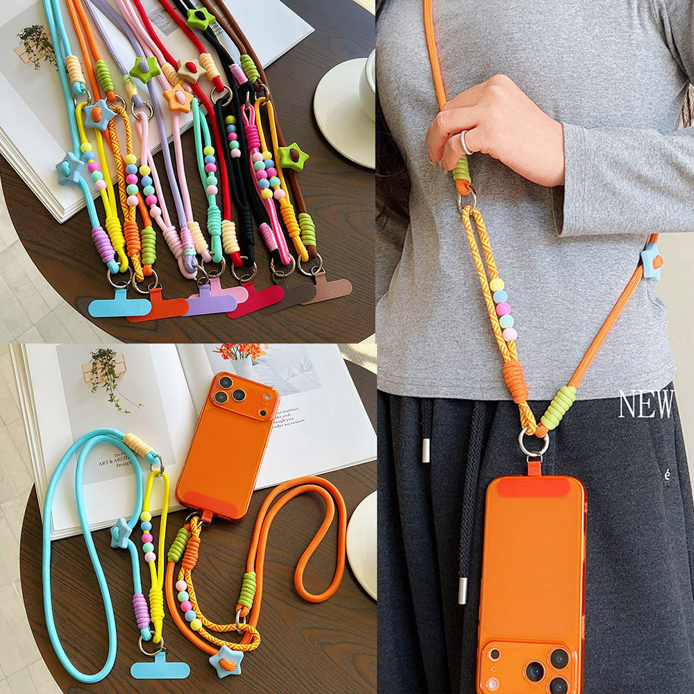 Crazy Animal Star Crossbody dây dài buộc cho điện thoại, đa năng, móc khóa, đeo cổ tay
