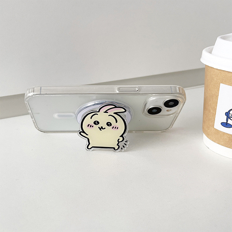 Chiikawa Mobile Phone Magnetic attraction Bracket Hachiware Usagi Back Stick Telescopic Bracket Desktop