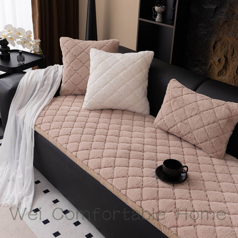 Dày Sang Trọng Sofa Đệm Mùa Đông Ấm Áp Đệm 2025 Phong Cách Mới Sofa Bao Vải