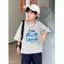 Thích Hợp Mùa Hè, Áo Hàng Mới, Gái Trai, Phong Cách, In Tay, Cotton, Nhỏ Trẻ, Chất Liệu