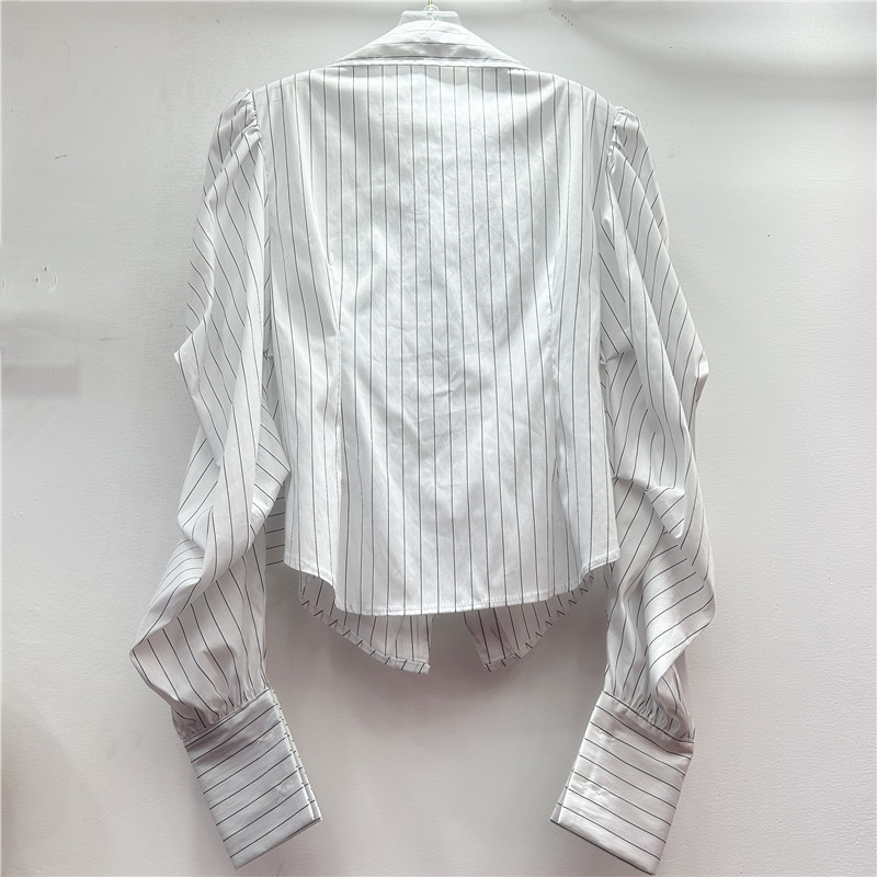 Áo Dài Thiết Kế Pháp Mùa Xuân, Xếp Ly Slim-Fit, Tay Dài Thanh Lịch