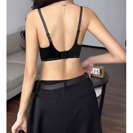 Quần Lót Liền Mạch Nữ Ngực Nhỏ Tập Hợp Gợi Cảm Sâu v Áo Ngực Mỏng Không Dây