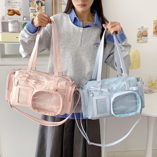 Dây đeo nơ dễ thương Thiết kế PVC trong suốt Túi đeo vai itabag dành cho nữ