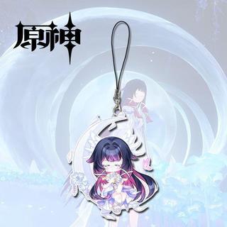 Genshin Impact Child of the Moon Damselette Columbina Phone Chain Metal Acrylic Cellphone Chain Phone Lanyard Keycha