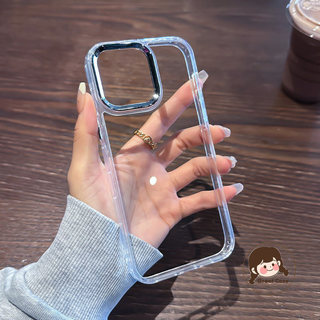 Ốp Điện Thoại Mạ Trong Suốt Đơn Giản Cho OPPO Reno 15F 15 Pro Max Mini 14F 13F 14 13 12F 11F 12 11 10 9 8 Pro Plus 8T 8Z 7Z 7 Lite SE 4G 5G Vỏ Mềm Trong Suốt Dễ Thương Kinh Doanh
