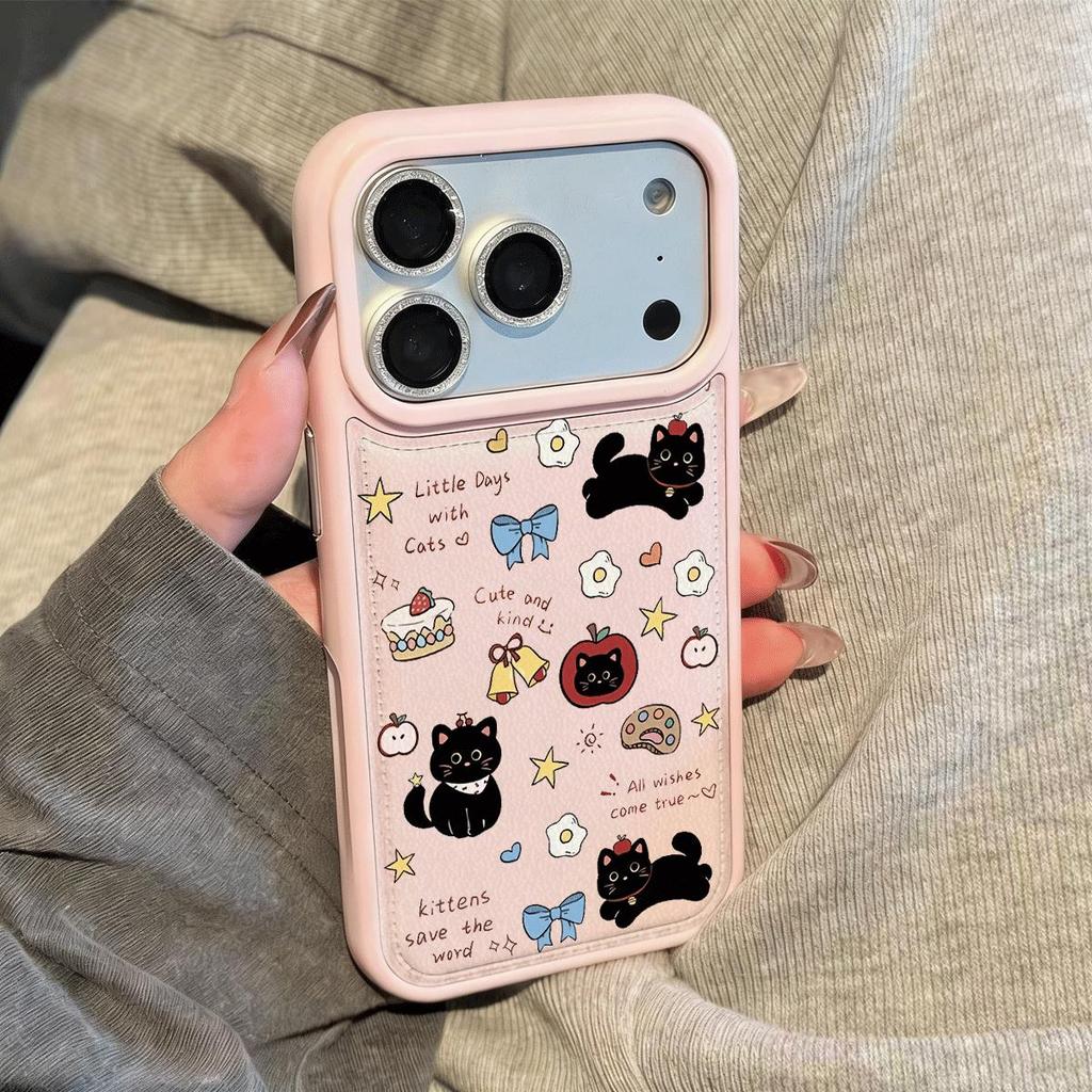 Đáng yêu hình ảnh nhỏ thích hợp cho iPhone16promax17AIR trường hợp điện thoại 15plus mềm trường hợp 13 lỗ lớn 12 nhỏ