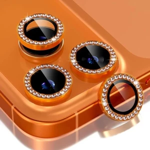 Dành Cho Apple iPhone 17 16 16e Air Pro Max Plus Kim Cương Kim Loại Ống Kính Máy Ảnh Kính Cường Lực Cho iPhone 17ProMax 17Pro 16ProMax 16Plus 16Pro Chống Trầy Xước Điện Thoại Mặt Sau Bảo Vệ Ống Kính