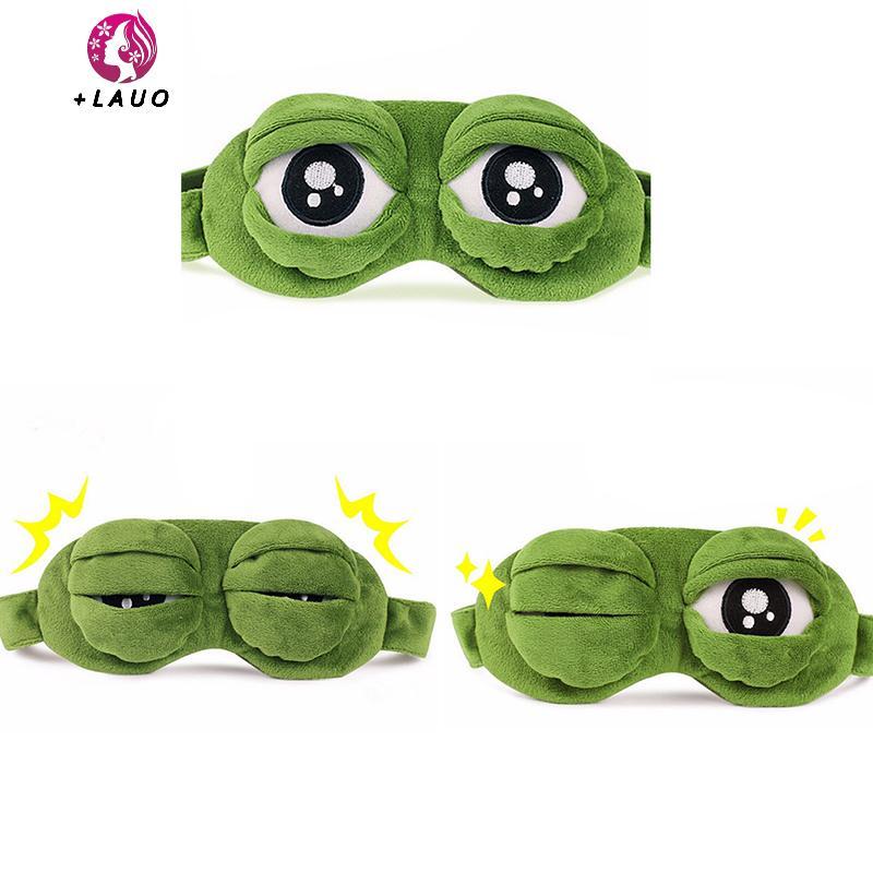 Springevenstar Ếch Buồn Ếch 3D Mắt Mặt nạ Ngủ Ngộ nghĩnh Còn Lại Ngủ Quà Tặng Vui Nhộn Springevenstar