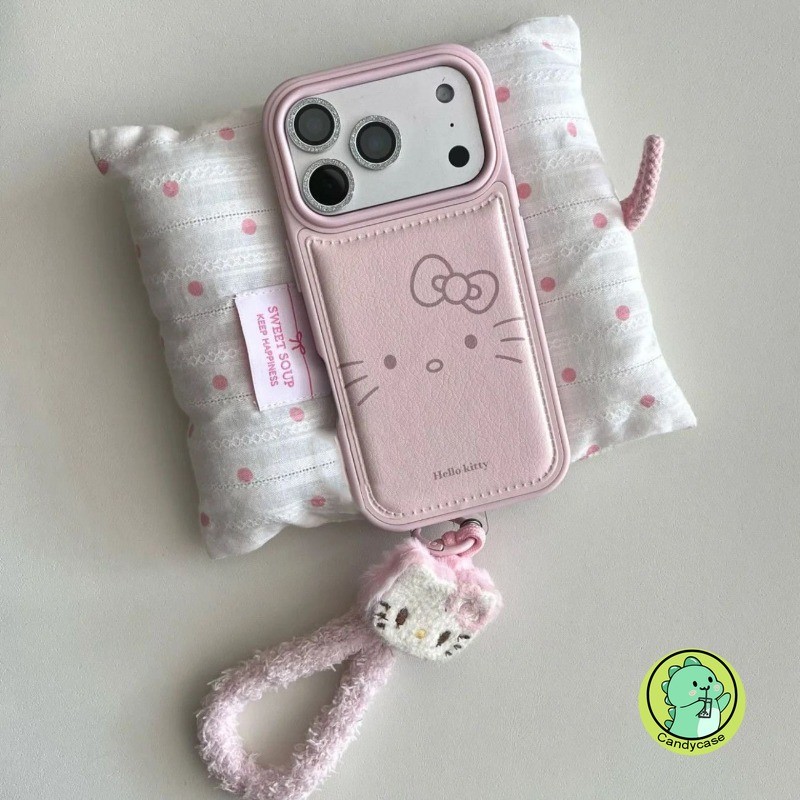 Ốp Điện Thoại Da PU Bulge Có Dây Buộc Cho Vivo V70 Elite X300 X200 FE X200S S50 S30 Pro Mini X100 X100S X90 X90S V30 V29 V27 Pro Vỏ Mềm Hoạt Hình Dễ Thương Mèo Kitty 3D