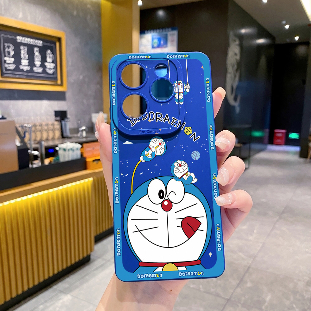 Tương thích với Infinix Hot 60 Pro 50i 40i 40 Pro Note 12 G96 12i 30i Smart 10 8 9 Smile Doremon Vỏ bảo vệ ống kính