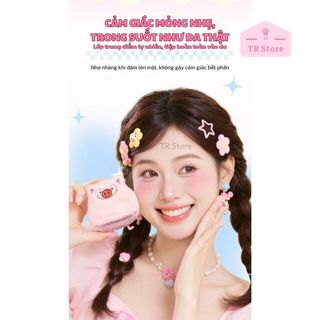 Mút Trang Điểm GECOMO Lông Dày Ăn Phấn - Bông Dặm Phấn Phủ Hình Thú Dễ Thương, Giữ Nền Mịn Lì Tự Nhiên