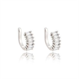 Tai kẹp nam bạc zircon xương cube, thiết kế sang trọng và bắt mắt - phụ kiện thời trang 2026