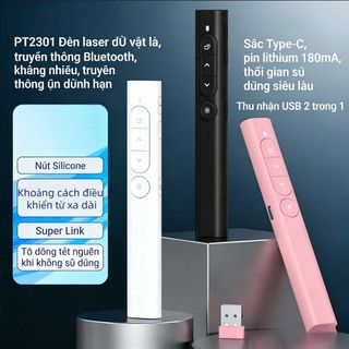 Bút điều khiển không dây, điều khiển từ xa, kết nối nhanh, thích hợp hội nghị, giảng dạy, nhiều màu sắc