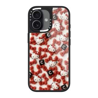 CASECASE X Hello Kitty Nơ Ốp Lưng Kính Hút Từ Tính Chống Trầy Xước Cho IPhone 17 Air 16 15 14 Pro Max Plus Ốp Lưng Cứng Có Hộp Khắc Logo