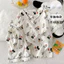 Now Hair Band Ngực Pad Bộ Đồ Ngủ Nữ Mây Cotton Quần Short Tay Ngắn 2025ins Bé Gái Cổ Chữ V Loungewear Set