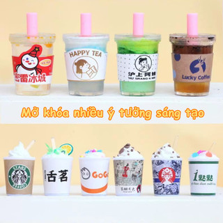 【BabyJoy】Bộ đồ chơi DIY ly trà sữa mini,Phát triển kỹ năng thực hành của trẻ em,quà sinh nhật đáng yêu