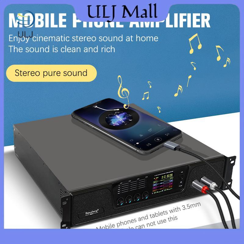 Cáp âm thanh ULJ Type C sang RCA 2 Bộ chuyển đổi dây Aux RCA Dây âm thanh USB C cho máy tính xách tay Bộ khuếch đại loa điện thoại di động Bộ khuếch đại công suất âm thanh Cáp bện 1 mét.