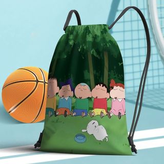 Hoạt Hình Hoạt Hình Sinh Viên Crayon Shin-Chan Series Sinh Viên Dây Rút Túi Bảo Quản Vai Đôi Dung Tích Lớn Túi Bóng Rổ Di Động Có Giá Trị Cao