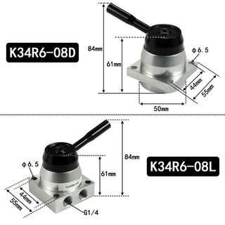 Công tắc khí nén Điều khiển xi lanh K34R6-08D, van đảo chiều một trong hai ra IA3P