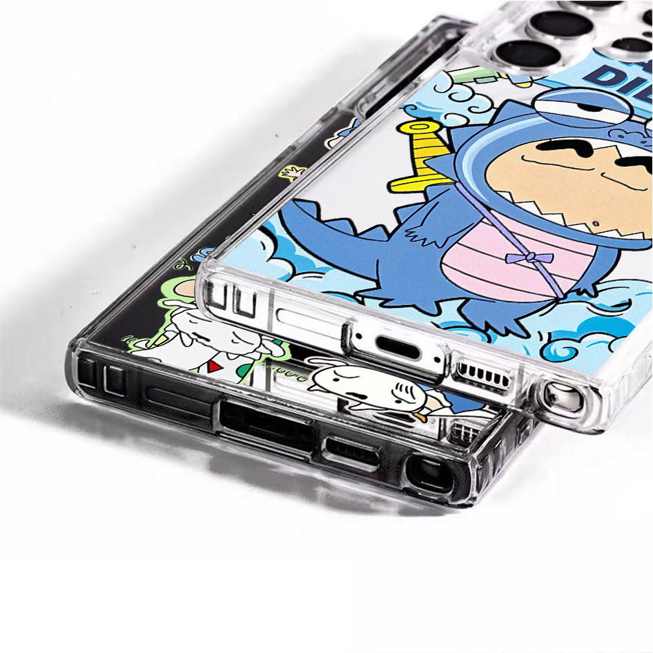 Dành Cho Samsung S26 S25 Siêu Dễ Thương Crayon Shin-chan Cứng Nam Châm Ốp Lưng Điện Thoại S24 FE S24U S23U S22 A17 A56 A55 S25 + S24 Plus S23 S20 FE Vỏ Samsung Chống Sốc