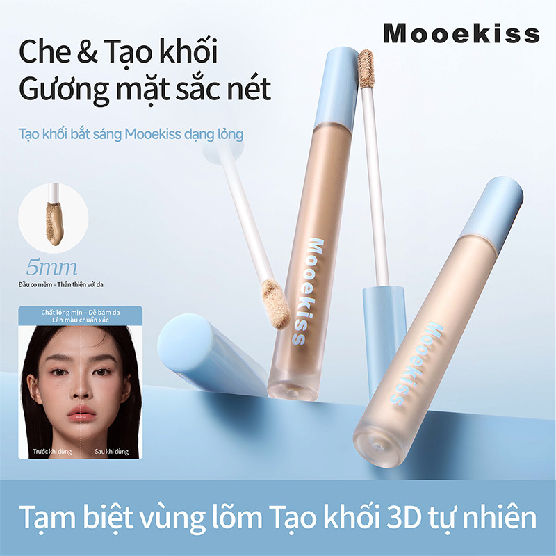 Kem dưỡng đường viền nổi bật Mooekiss làm sáng nhẹ nhàng, che giấu các rãnh trên khuôn mặt, kiểm soát dầu dư thừa và phù hợp cho làn da nhạy cảm