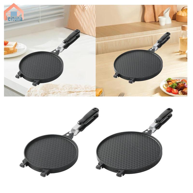 Máy làm nón bánh quế Acutuna, Máy nướng hợp kim nhôm, Chảo Crepe, Máy làm cuộn trứng chống dính cho trại, Dụng cụ làm bánh Nhà hàng Giá đỡ đồ ăn nhẹ tại nhà