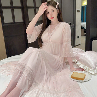Màu sắc đa dạng bộ đồ ngủ ren nơ lưới phong cách công chúa, phù hợp mùa hè