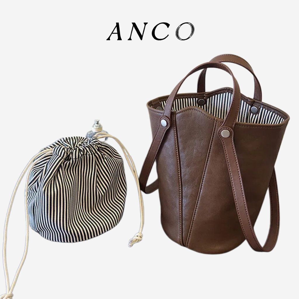 ANCO 2026 Cao Cấp Retro Xô Túi Nữ Dung Tích Lớn Đi Lại Túi Tote Có Thể Nách Đặt Hàng Vai Di Động Messen