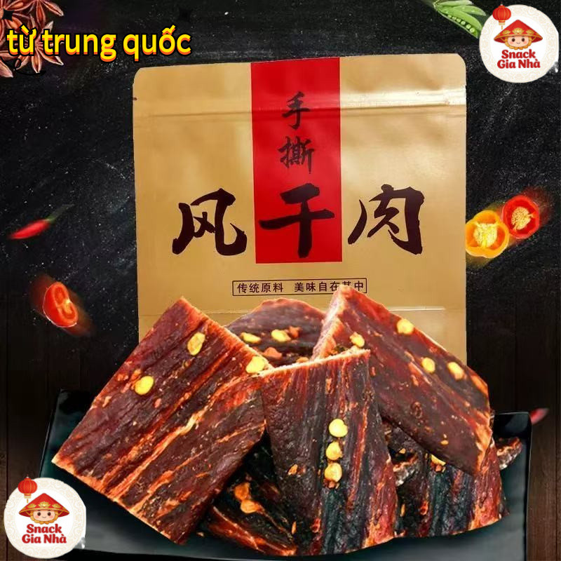 Thịt khô treo gió thịt khô chuẩn vị Tứ Xuyên Trung Quốc xé tay đồ ăn vặt đặc sản