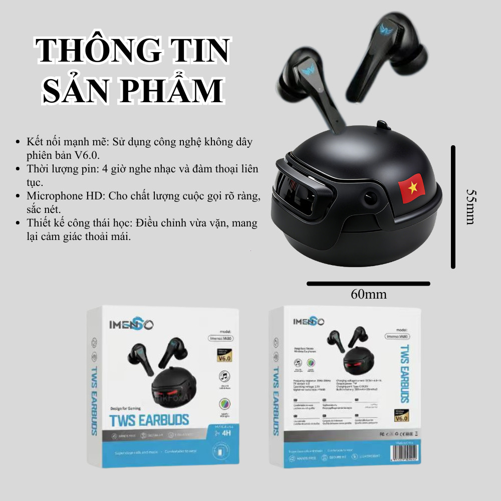 Tai nghe Gaming Bluetooth Chống Ồn 5.3 - Tai nghe không dây hỗ trợ chơi game độ trễ cực thấp
