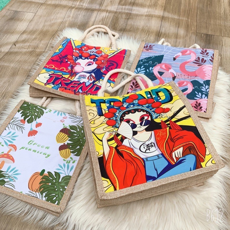 Túi cói túi tote mini đi biển nữ đẹp đi chơi thời trang dễ thương cute phong cách vintage