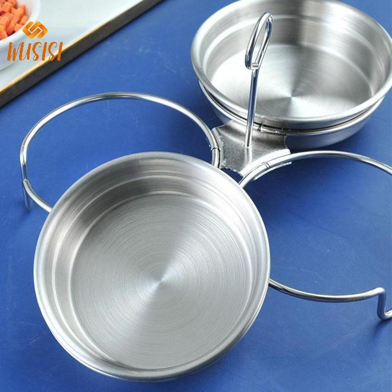 [WUSISI] Chảo săn trộm trứng bằng thép không gỉ Khuôn hấp trứng hấp Khuôn Hoousehold Dụng cụ nấu ăn nhà bếp Tiện ích MỚI
