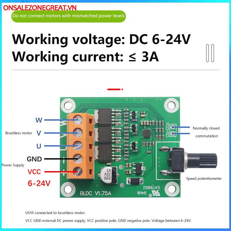 Ons Chất Lượng Cao Dc Không Chổi Than Động Cơ Ban Điều Khiển 6V12V24 Volt CD Ổ Quạt Động Cơ Thống Đốc DIY Phụ Kiện Tại