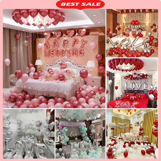 Set Bóng Bay Trang Trí Phòng Cưới, Bong Bóng Trang Trí Tân Hôn DF35