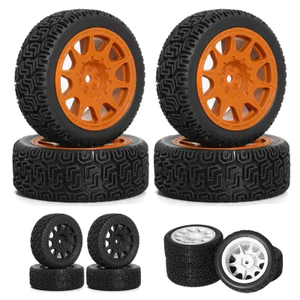 4 68mm 12mm Hex Rally Lốp Lốp Cao Su Lốp Bánh Xe Cho Tamiya XV01 XV02 TT01 TT02 PTG-2 1 / 10 RC Rally Racing Xe Nâng Cấp Phần