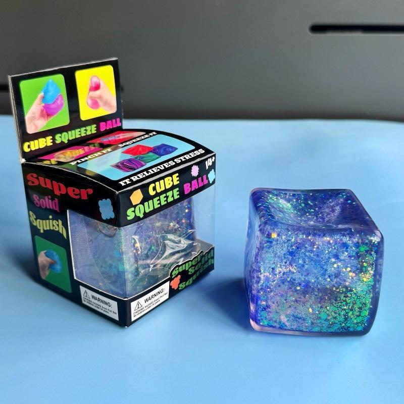 Mới Schylling Needoh Long Lanh Nice Cube Cảm Giác Fidget Giảm Căng Thẳng Squishy Cube Chống Lo Âu Bóp Đồ Chơi saixit2vn