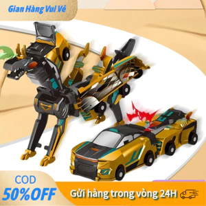 【48h】Đồ chơi thông minh cho bé trai, xe và ngựa biến dạng với từ trường, thiết kế cánh vàng độc đáo, kích thích vận động
