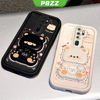 Ốp Lưng Cho OPPO A5 2020 Oppo a9 2020 Vỏ Điện Thoại Vỏ Mềm Silicon Chống Sốc Thiết Kế Mới Thẩm Mỹ Gương Xoay Gấu Dễ Thương Có Giá Đỡ JTXXZJ01