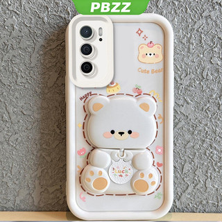 Ốp Lưng Cho OPPO Reno 6 4g oppo a16 reno 6z 5g reno6 z 5g Vỏ Điện Thoại Vỏ Mềm Silicon Chống Sốc Thiết Kế Mới Thẩm Mỹ Gương Xoay Gấu Dễ Thương Có Giá Đỡ JTXXZJ01