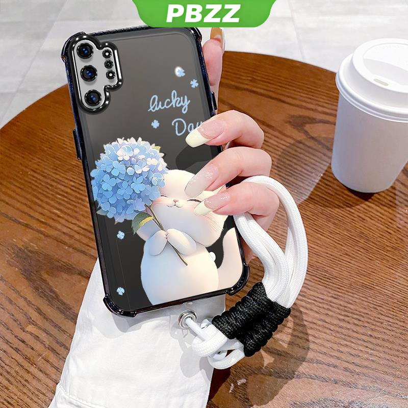 Ốp Lưng Cho SAMSUNG note 10 plus note 10 pro note 9 s10 Vỏ Điện Thoại Vỏ Mềm Silicon Chống Sốc Thiết Kế Mới Thẩm Mỹ Hoạt Hình Mèo Hoa Có Dây Buộc Cho Bé Gái SJSTLSHM01