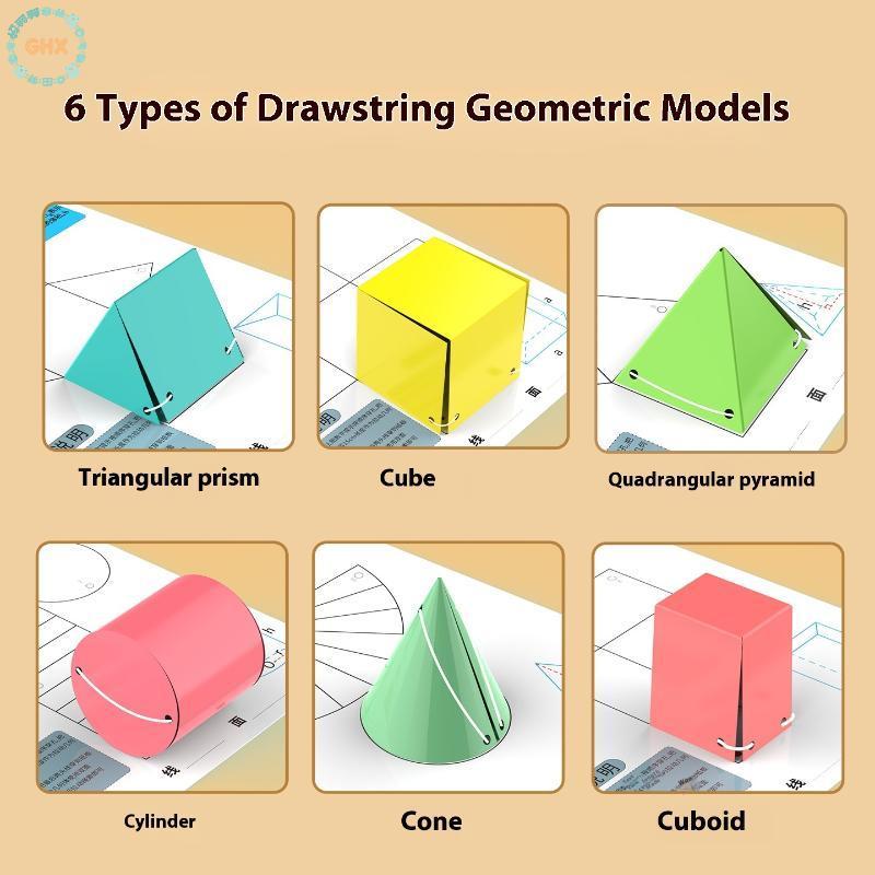 GHX 1 Bộ Huấn Luyện Tư Duy Không Gian DIY Toán Học Sách Hình Học 3D Sách Yên Tĩnh Cho Trẻ Em Montessori Giáo Dục Truy Tìm Sách Bài Tập VN
