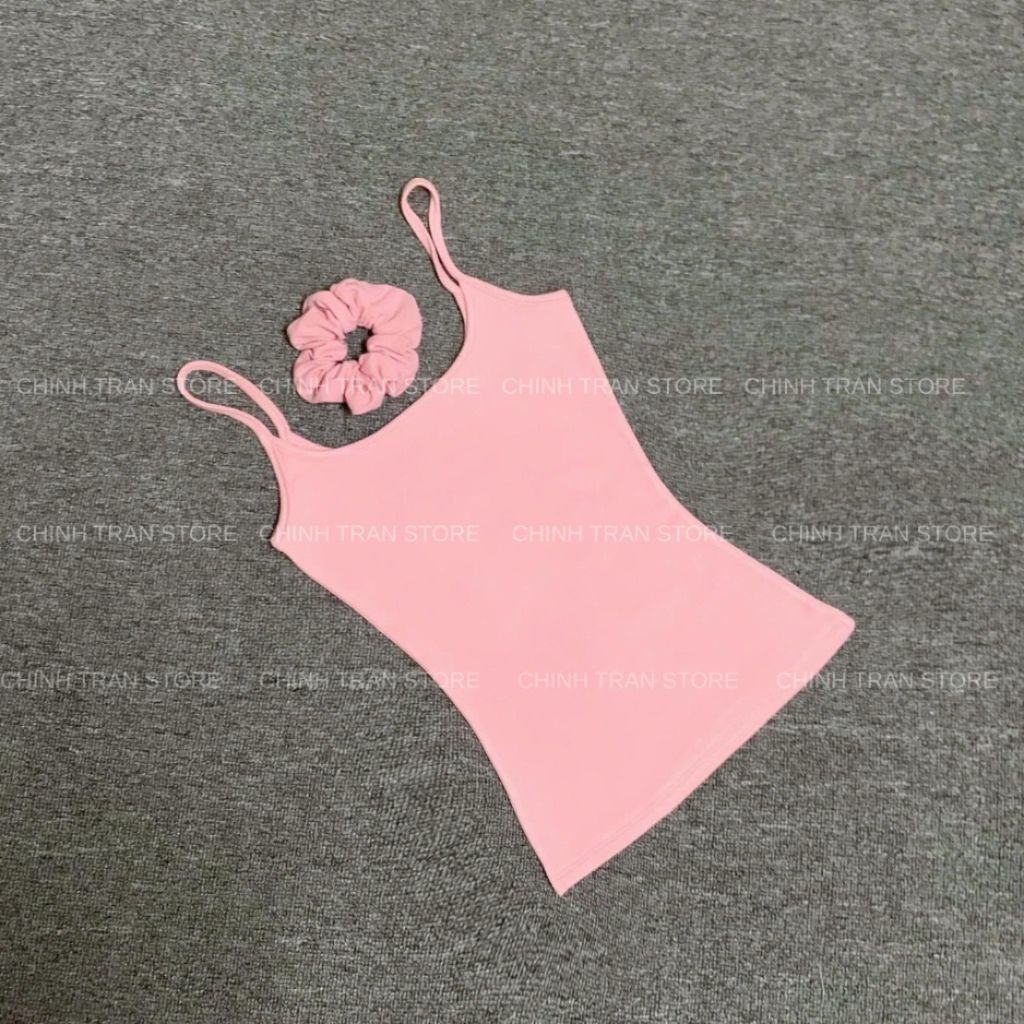 [TẶNG CỘT TÓC] Áo Hai Dây Nữ Basic Ôm Body Chất Thun Cotton Co Giãn Mềm Mỏng Nhiều Màu - B33 -Sam Botique