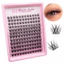 FAVORITEGOODS Manga Mi, 8-16mm 12 Hàng Lông Mi Cổ Tích, Không Tàn Ác Dày Kịch Tính Tự Nhiên C Curl Cụm Lông Mi dành cho Nữ Làm Đẹp