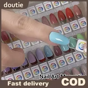 Doutie 24 Chiếc Từ Tính Giả Đầu Móng Tay Hiển Thị Rõ Ràng Màu Sắc Tự Nhiên Thẻ Ba Lan Gel Đứng Ban Bảng Móng Tay Làm Móng Tay Keo Thực Hành VN