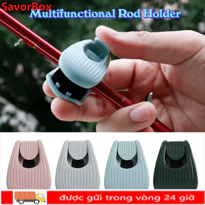 SAVORBOX - Giá đỡ cần câu tiện lợi, kệ đựng đồ ăn nhẹ và bàn để cần câu gắn tường chống trượt cho phụ kiện câu cá