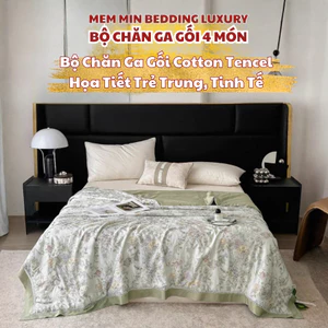 Chăn hè tencel cực mát với họa tiết hoa nhí dễ thương, tạo cảm giác thoáng khí khi dùng Memminbedding Luxury