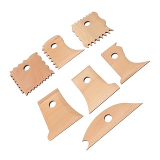 RISEDUT Bộ dụng cụ đất sét 7 món gỗ, cắt tỉa đa hình, bền chắc, mịn màng, điêu khắc