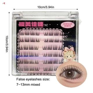 Lông mi giả phong cách K-Pop 7-13mm Chiều dài hỗn hợp Lông mi sợi đen C-Curl tự nhiên để trang điểm bữa tiệc hàng ngày
