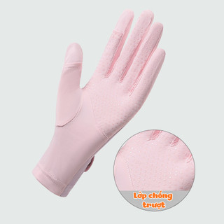 Găng Tay Chống Nắng Nữ Cao Cấp – Găng Tay Lái Xe Chống Tia UV, Vải Lụa Mềm Co Giãn Thoáng Mát